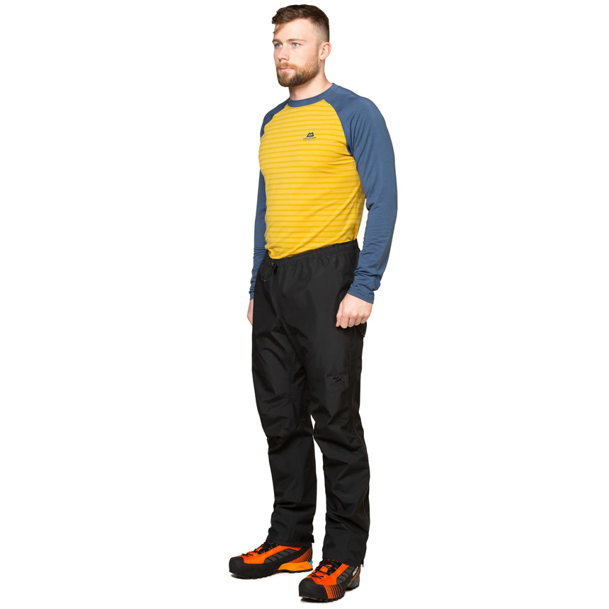 Mountain Equipment Makalu Men's Pant Outdoor Action Black- Front Fit on Model