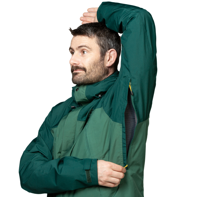 Mountain Equipment Nanda Devi Men's Jacket Outdoor Action Fern/Pine- Pit Zip