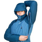 Mountain Equipment Nanda Devi Women's GORE-TEX Jacket Outdoor Action Stellar/Majolica- Pit zip