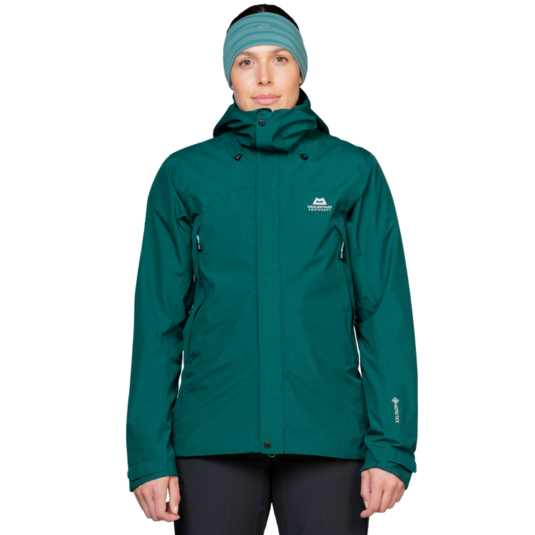 Mountain Equipment Nanda Devi Women's Jacket Outdoor Action Deep Teal- Front Fit