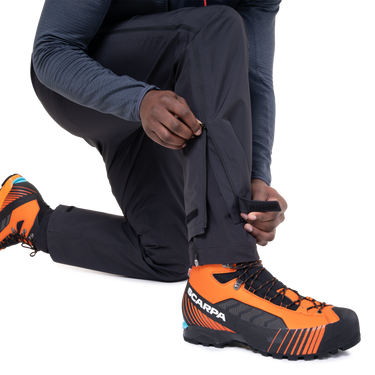 Mountain Equipment Odyssey Men's Pant Outdoor Action Black- Internal storm flaps