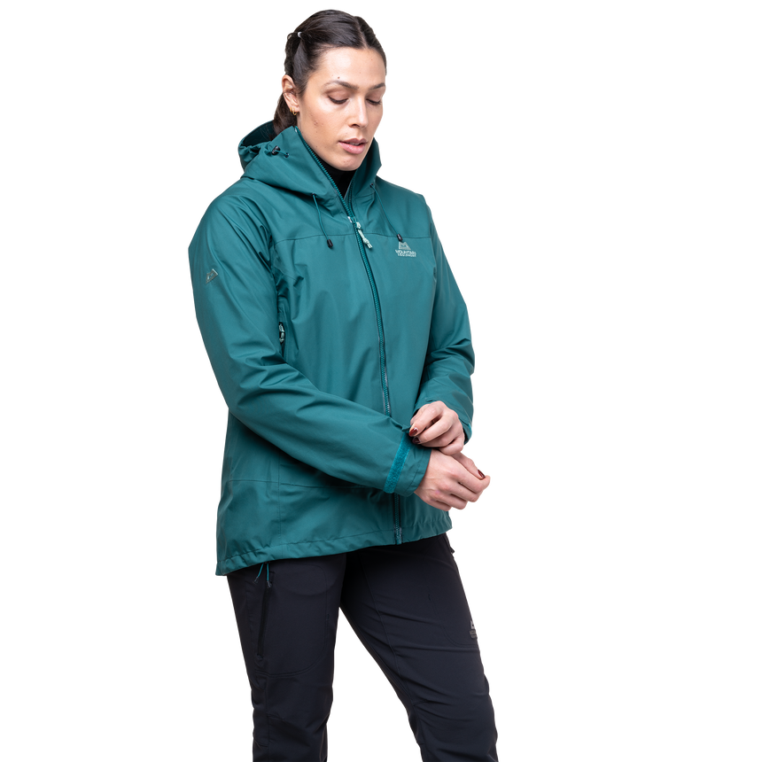 Mountain Equipment Odyssey Women's Jacket Outdoor Action Deep Teal- Adjustable Cuff