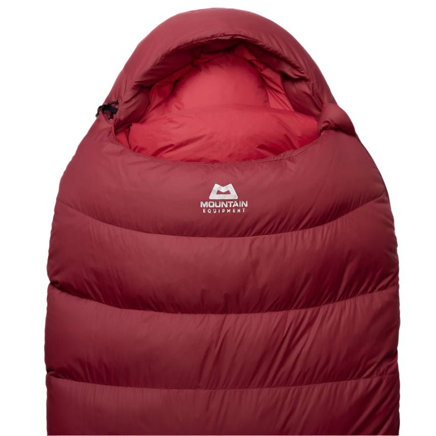 Mountain Equipment Olympus 300 Women's Sleeping Bag Outdoor Action Rhubarb- Hood