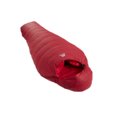 Mountain Equipment Olympus 300 Women's Sleeping Bag Outdoor Action Rhubarb- Slanted Full Length