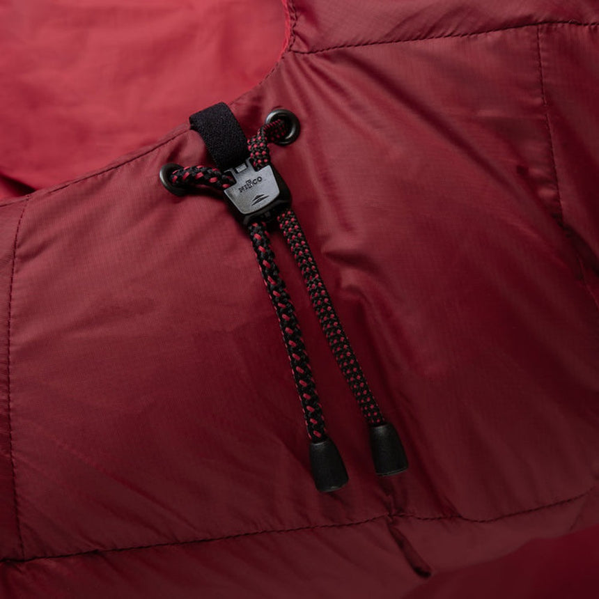 Mountain Equipment Olympus 450 Women's Sleeping Bag Outdoor Action Rhubarb - Drawcord