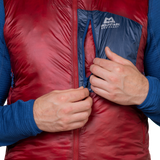 Mountain Equipment Oreus Men's Vest Outdoor Action Merlot/Admiral Blue-  Chest pocket