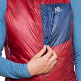 Mountain Equipment Oreus Women's Vest Outdoor Action Merlot/Admiral Blue - Chest Pocket