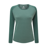 Mountain Equipment Redline LS Women's Tee Outdoor Action Fern Stripe/Fern- Front