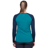 Mountain Equipment Redline LS Women's Tee Outdoor Action Spruce Stripe/Cosmos- Back