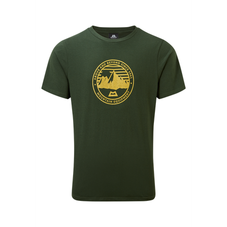 Mountain Equipment Roundel Men's Tee Outdoor Action Conifer- Front