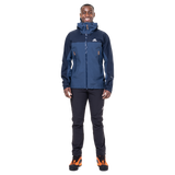 Mountain Equipment Saltoro Gore-Tex Men's Jacket Outdoor Action Dusk/Cosmos- Front Fit on Model