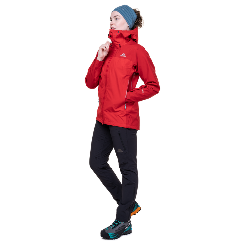 Mountain Equipment Saltoro Women’s Jacket Outdoor Action Imperial Red/Crimson - Outer Hand Pocket