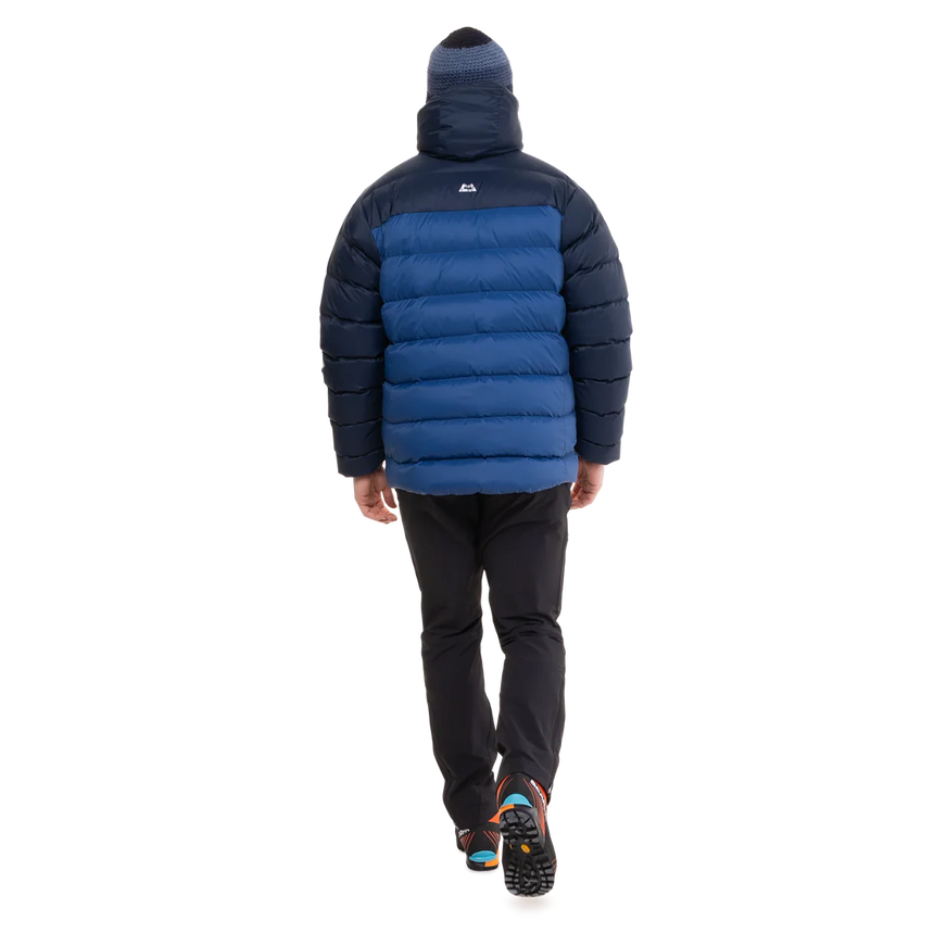 Mountain Equipment Senja Men's Jacket Outdoor Action Admiral/Cosmos- Full Back Fit on Model