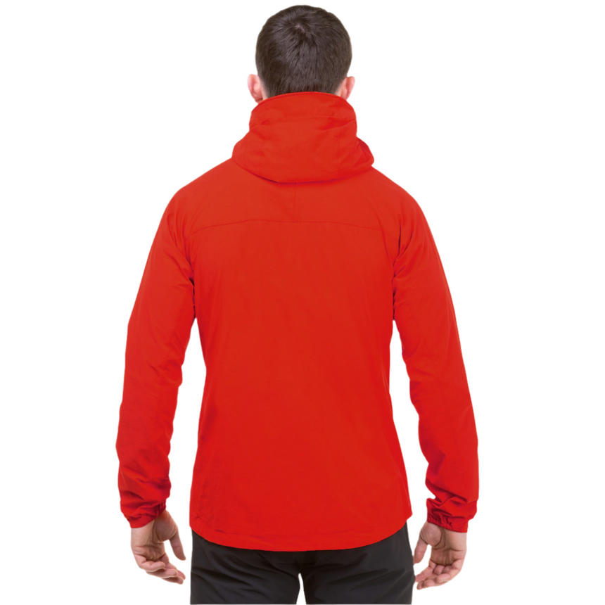 Mountain Equipment Squall Hooded Men's Jacket Outdoor Action Chili Red- Back Fit