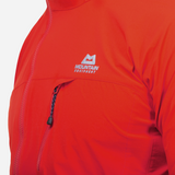Mountain Equipment Squall Hooded Men's Jacket Outdoor Action Chili Red - Chest Pocket