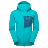 Mountain Equipment Squall Hooded Women's Jacket Outdoor Action Topaz/Majolica- Front