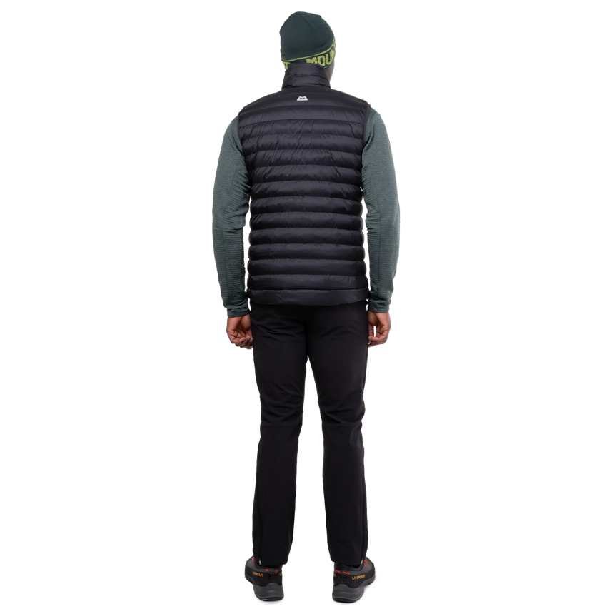 Mountain Equipment Superflux Men's Vest Outdoor Action Obsidian - Back Fit on Model