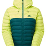 Mountain Equipment Superflux Women's Jacket Outdoor Action D Teal/Fresh Green- Front