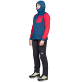 Mountain Equipment Switch Pro Hooded Women's Jacket Majolica Blue/Capsicum Red- side fit