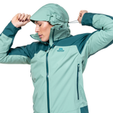 Mountain Equipment Tacul Women's Jacket Outdoor Action Lichen/Deep Teal- Adjustable Cord