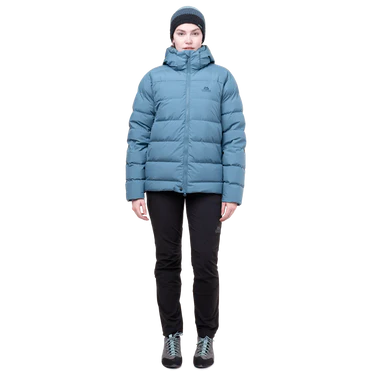 Mountain Equipment Tromso Women's Jacket Outdoor Action Stellar Blue- Front Fit on Model
