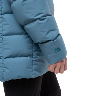 Mountain Equipment Tromso Women's Parka Outdoor Action Stellar Blue- Cuffs with Internal Halo Baffle