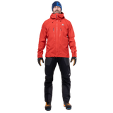 Mountain Equipment Tupilak Men's Jacket Outdoor Action Chili Red- Front Fit on Model
