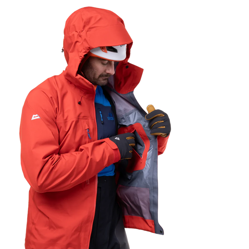 Mountain Equipment Tupilak Men's Jacket Outdoor Action Chili Red- Inner Zipped Security Pocket