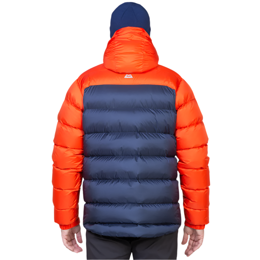 Mountain Equipment Vega Men's Jacket Outdoor Action Cosmos/Cardinal- Back Fit on Model