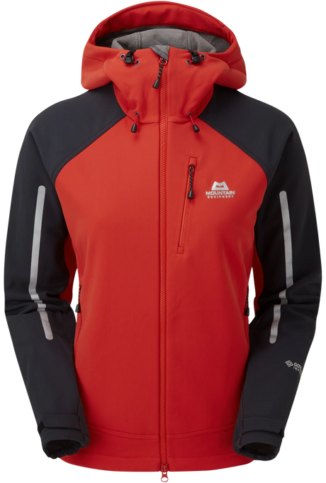 Mountain Equipment Vulcan MRT Women's Jacket Outdoor Action Imperial Red/Black- Front