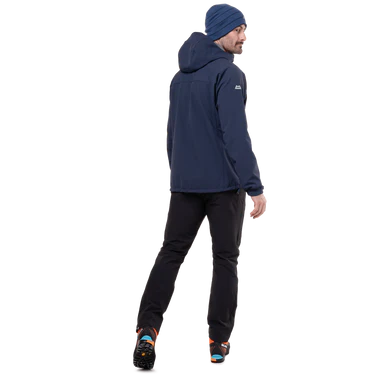 Mountain Equipment Vulcan Men's Jacket Outdoor Action Cosmos- Back Fit on Model