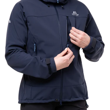 Mountain Equipment Vulcan Women's Jacket Outdoor Action Cosmos- Chest pocket