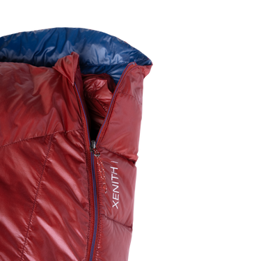 Mountain Equipment Xenith I (5°C) Outdoor Action Merlot- Full Length Gemini Zip Baffle