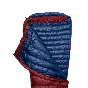 Mountain Equipment Xenith I Outdoor Action Merlot- Gemini zip baffle