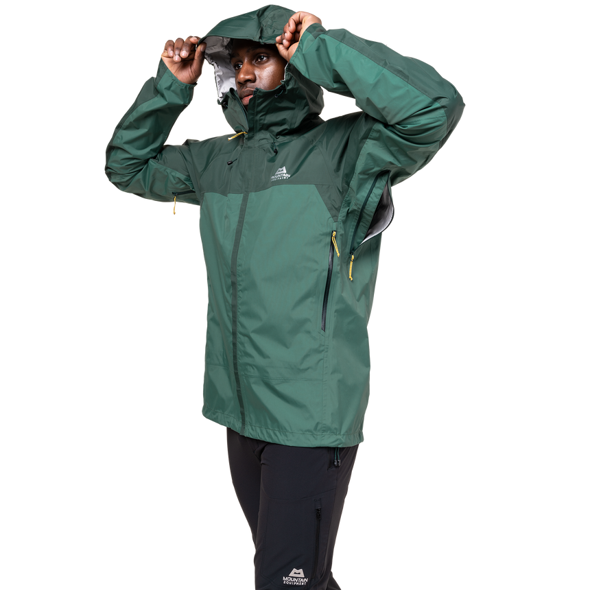 Mountain Equipment Zeno Men's Jacket Outdoor Action Fern/Pine- Hood