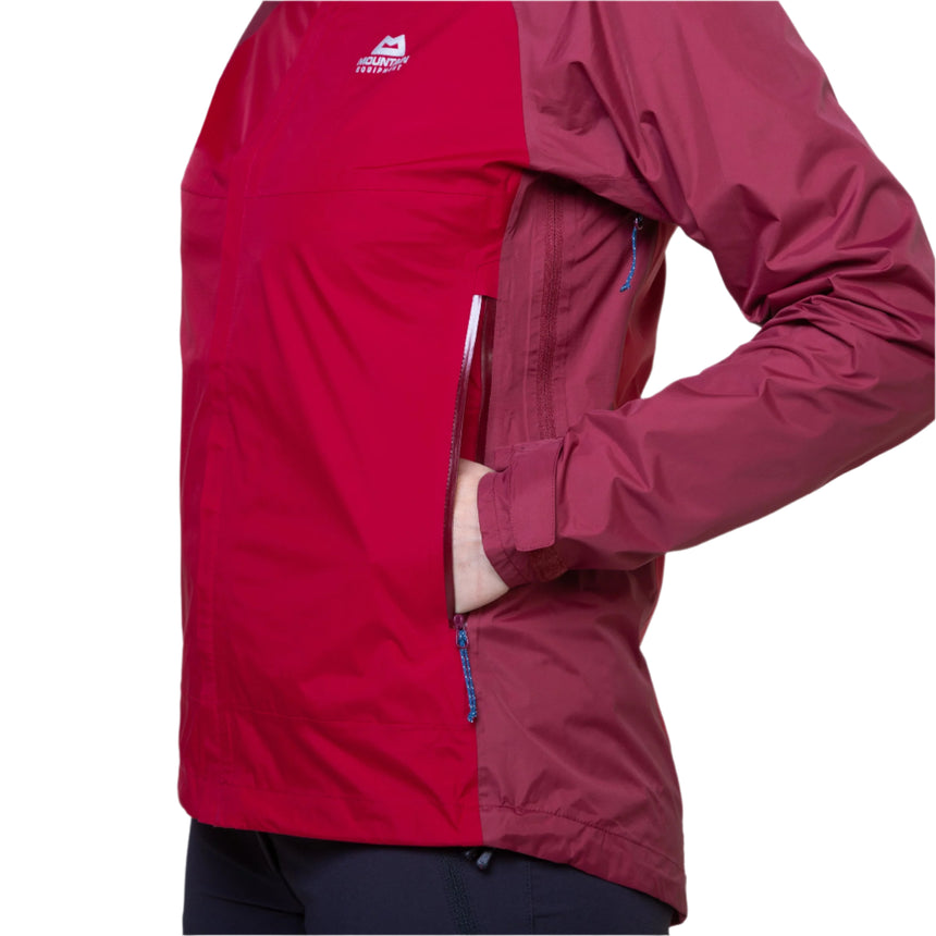 Mountain Equipment Zeno Women's Jacket Outdoor Action Capsicum/Tibetan Red- Hand Pocket