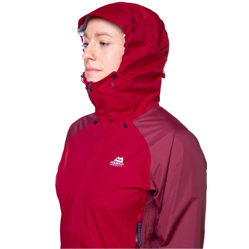 Mountain Equipment Zeno Women's Jacket Outdoor Action Capsicum/Tibetan Red- Hood