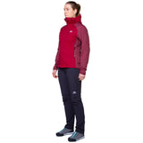 Mountain Equipment Zeno Women's Jacket Outdoor Action Capsicum/Tibetan Red- Side Fit on Model