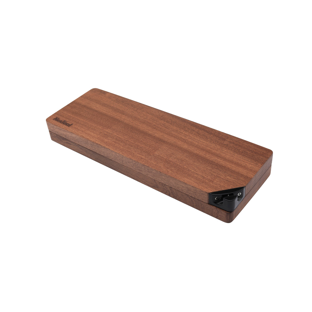 Nextool Camp Chef Folding Magnetic Hardwood Board - Sapele Solid Wood with Food-Safe Wax Oil Finish