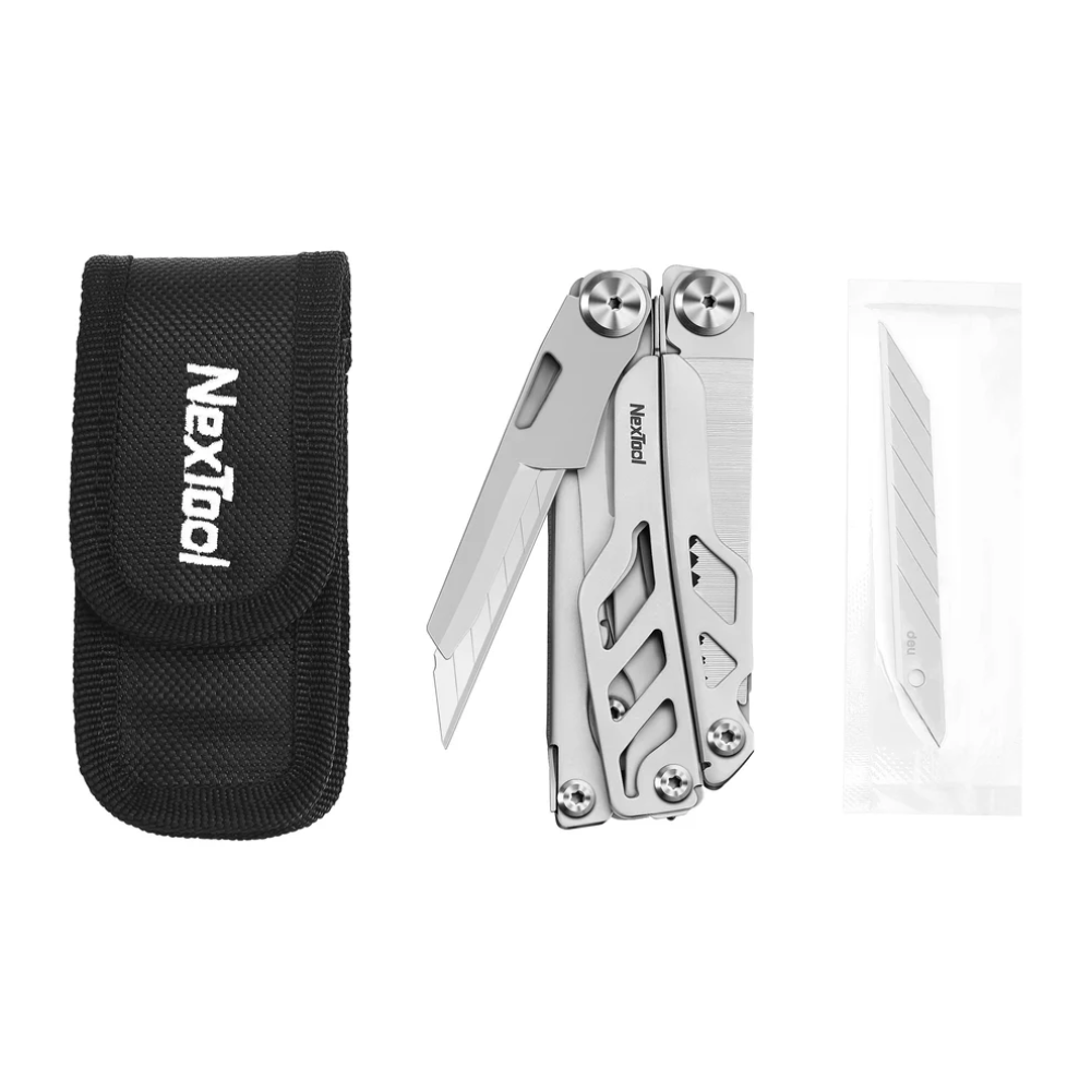 Nextool Flagship Pro - 16-in-1 Multitool with Replaceable SK5 Blade and Na-Scissor System, 251g