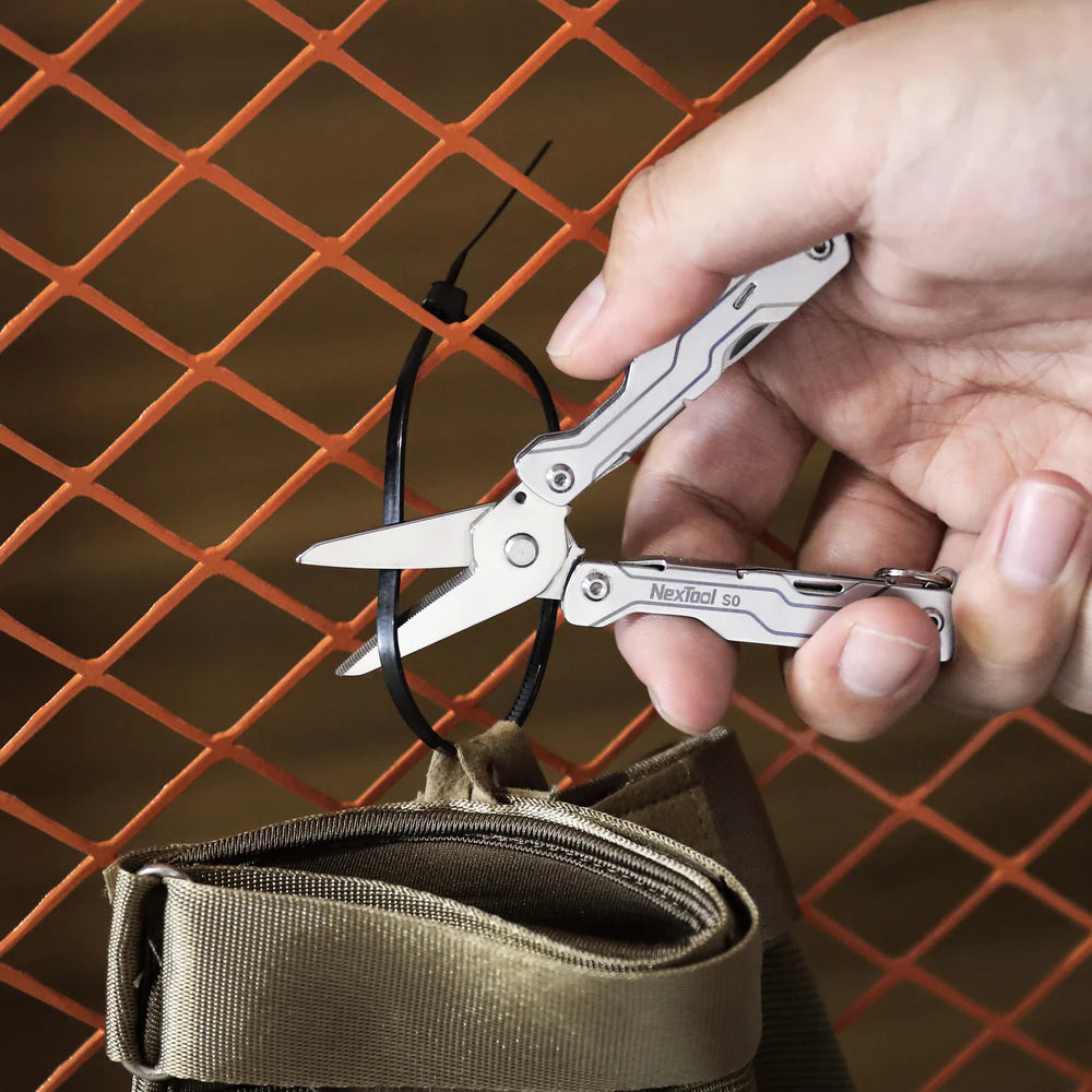 Nextool Micro Sailor Scissors S0 NEX Scissors System 2.0 - One-Step Opening with Serrated Blade Edge