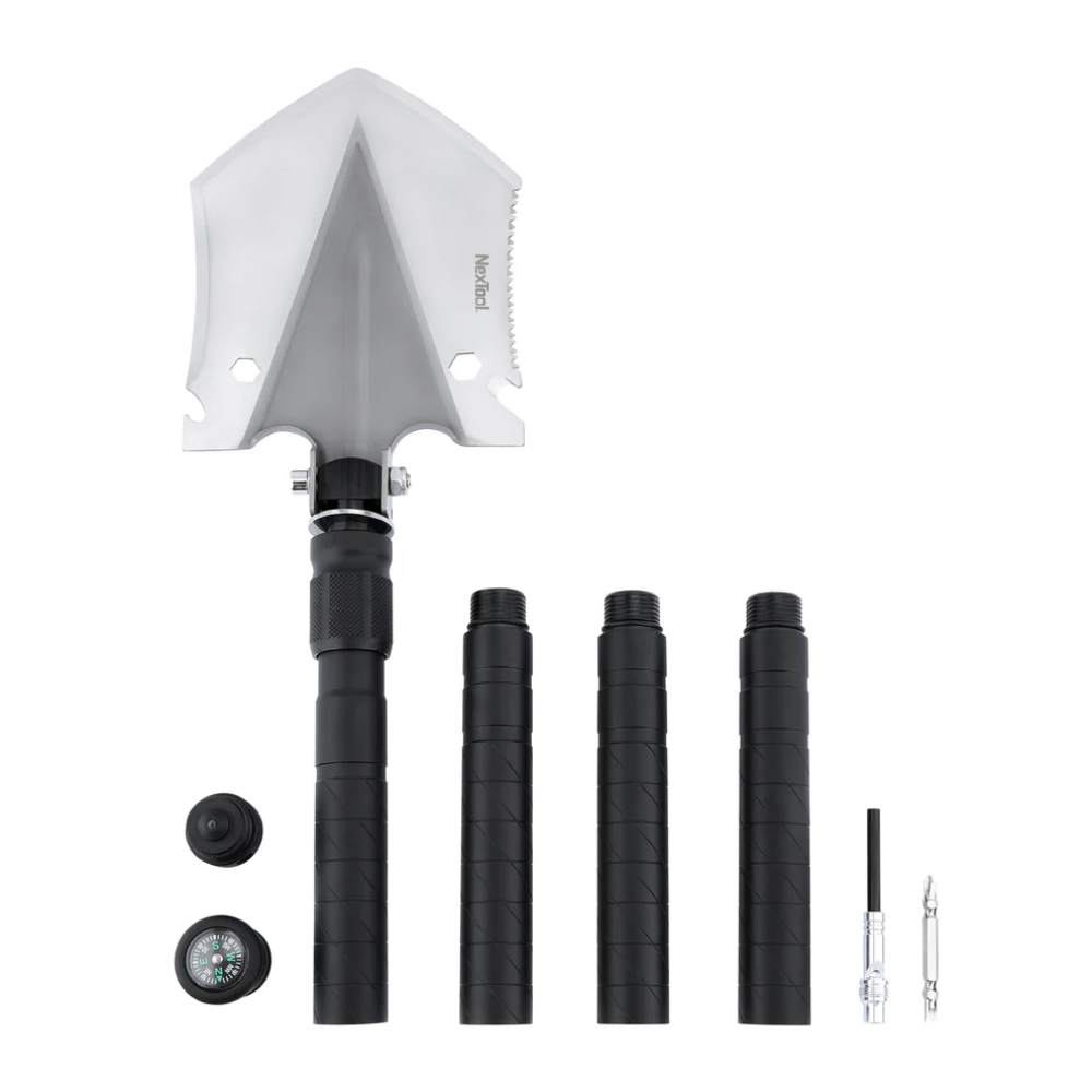Nextool Multi Functional Shovel Large - 14-in-1 Tool with U.S. Patent US11606892B2, 1460g