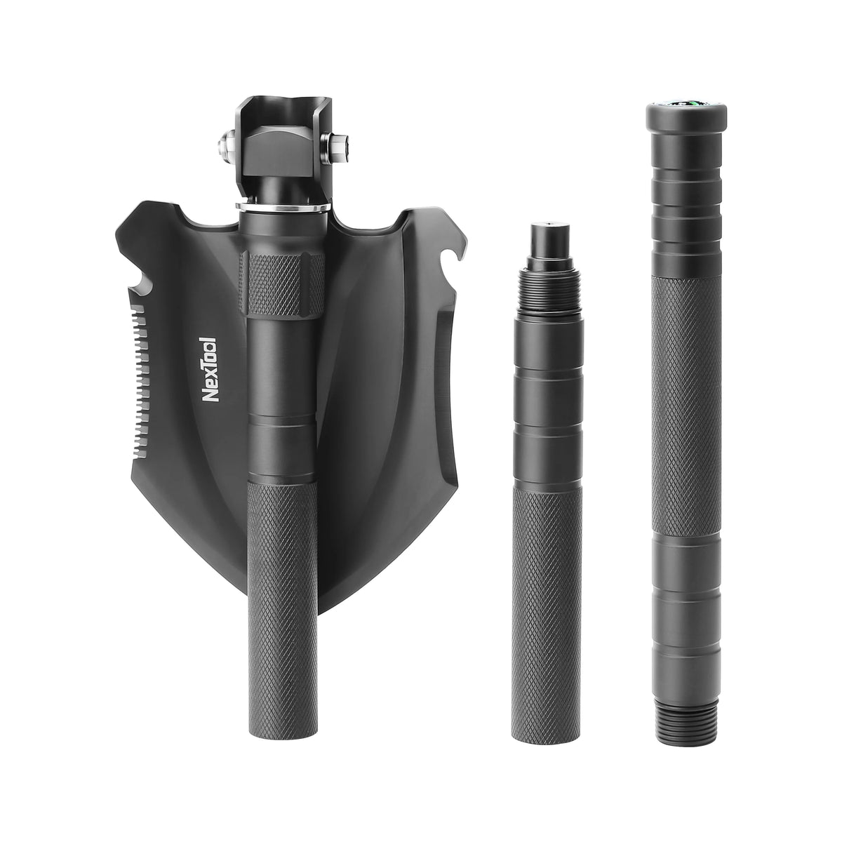 Nextool Multi Functional Shovel Medium Complete Set - All 11 Tools Including Compass, Fire Stick & Survival Whistle
