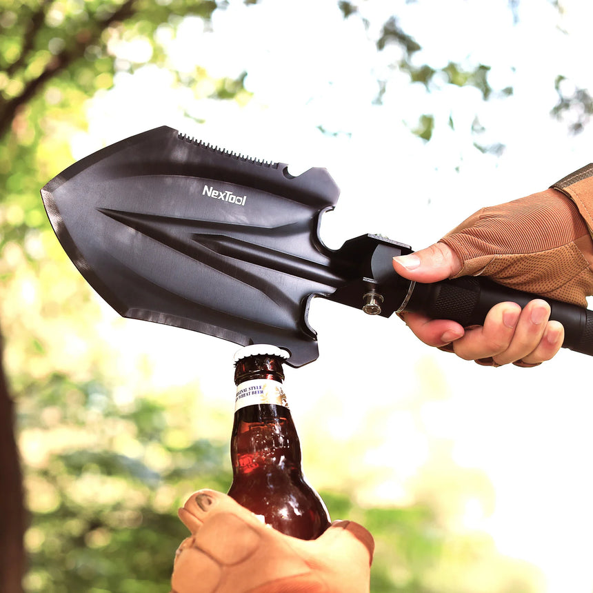 Nextool Multi Functional Shovel Medium in Use - Perfect for Backyard Work, Off-Grid Tasks & Emergency Backup