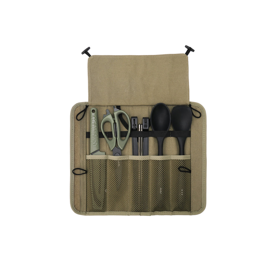 Nextool Outdoor Cooking Set - 6-Piece Camp Kitchen Kit in Roll-Up Nylon Organiser Bag, 740g