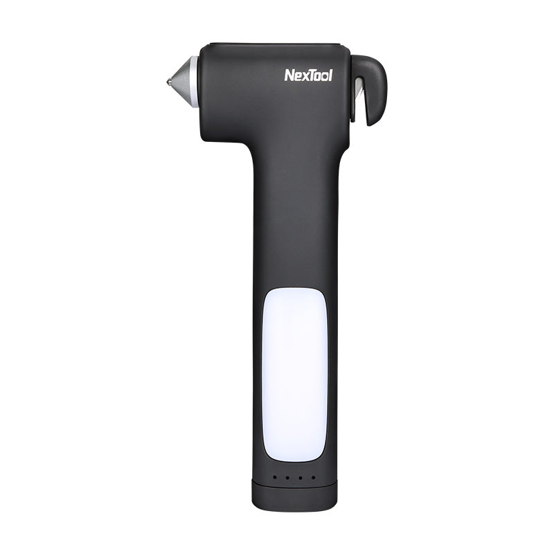 Nextool Rescue Hammer - 150 Lumens with Tungsten Tip, Belt Cutter and Power Bank, 185g