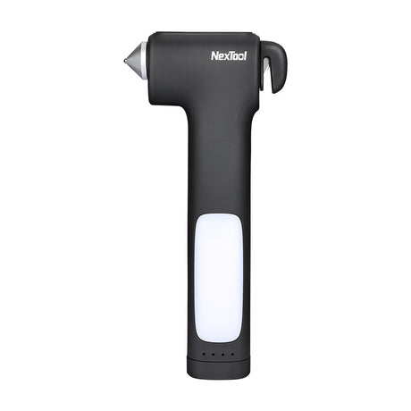 Nextool Rescue Hammer - 150 Lumens with Tungsten Tip, Belt Cutter and Power Bank, 185g