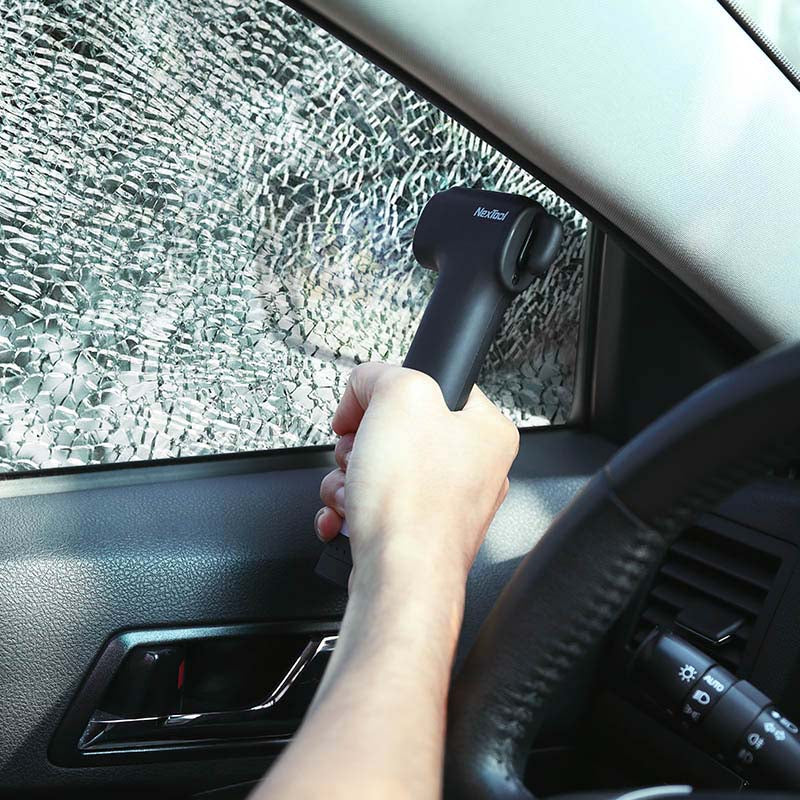 Nextool Rescue Hammer Embedded Belt Cutter - Quick Escape from Seatbelt Constraint