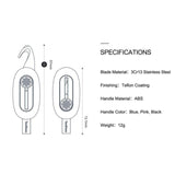 Nextool Taobean Box Opener Diagram - 30Cr13 Non-Stick Blade, ABS Handle, 73.7mm Closed, 97mm Open