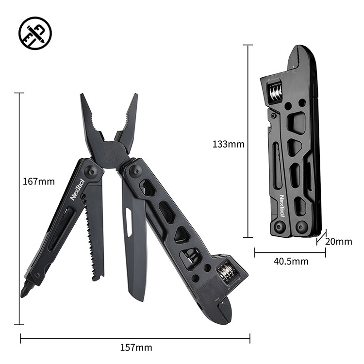 Nextool Vanguard Multifunctional Wrench Ready for Work - Garage, Trail or Home Tasks